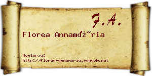 Florea Annamária névjegykártya
